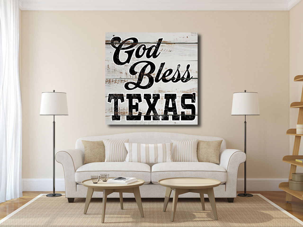 God Bless Texas Canvas