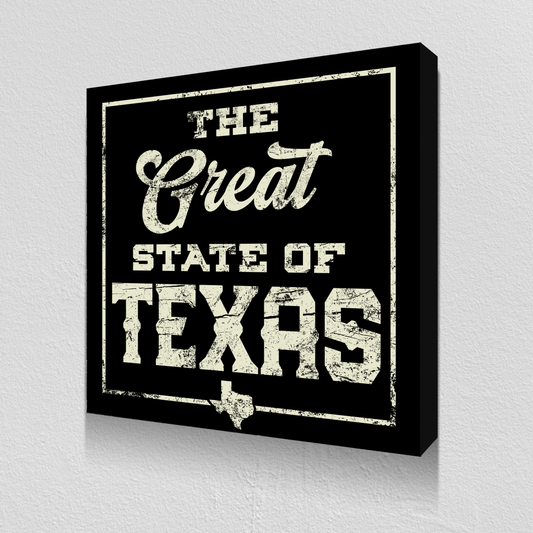 The Great State of Texas Canvas